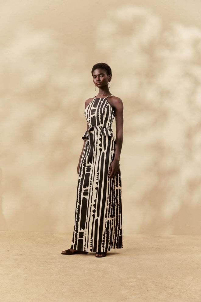 PRINTED LONG DRESS