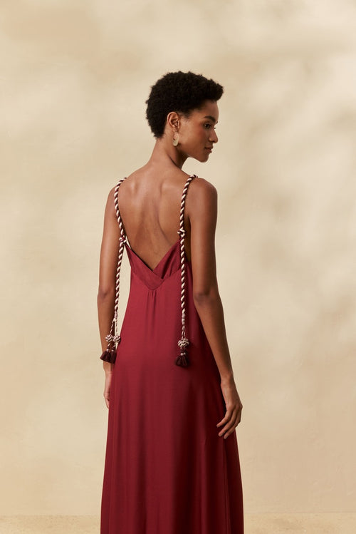 PLAIN LONG DRESS WITH STRAPS