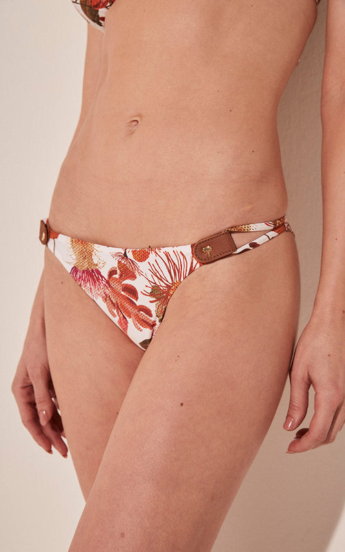 Floral Straw Bikini Bottom