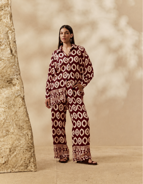PRINTED STRAIGHT PANTS