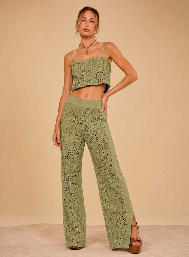 Linen Wide Leg Pantaloons