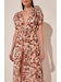 Floral Straw Midi Cape W Ties