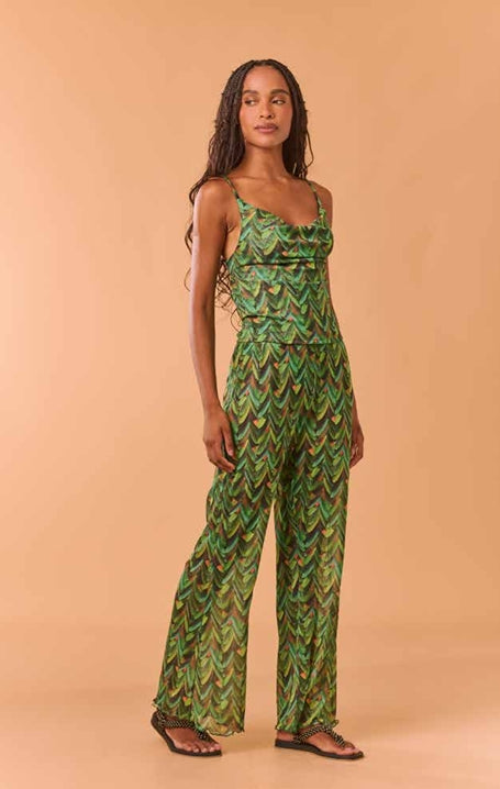 ELASTIC WAIST PANTS PARROT