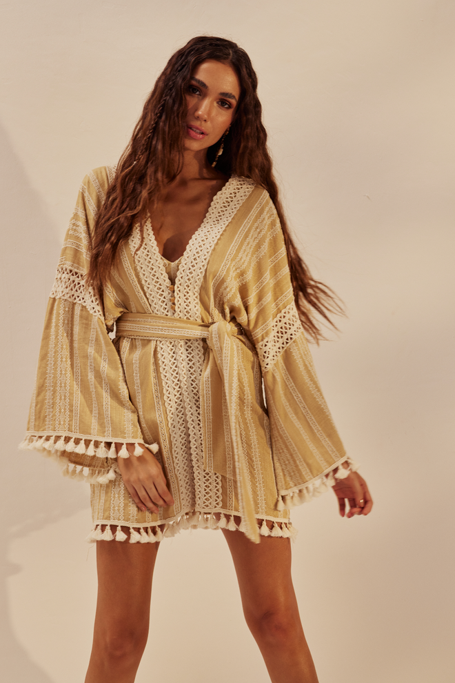 PIETRA EMBROIDERY KIMONO