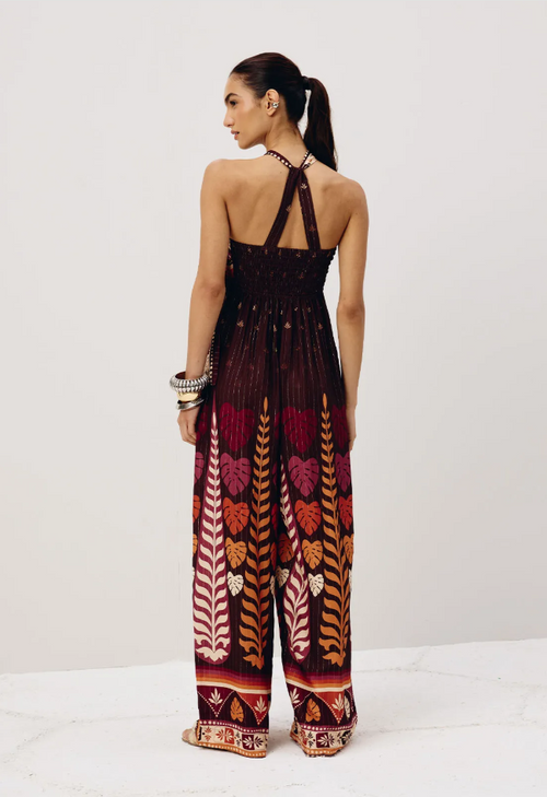 Printed Strapless Jumpsuit