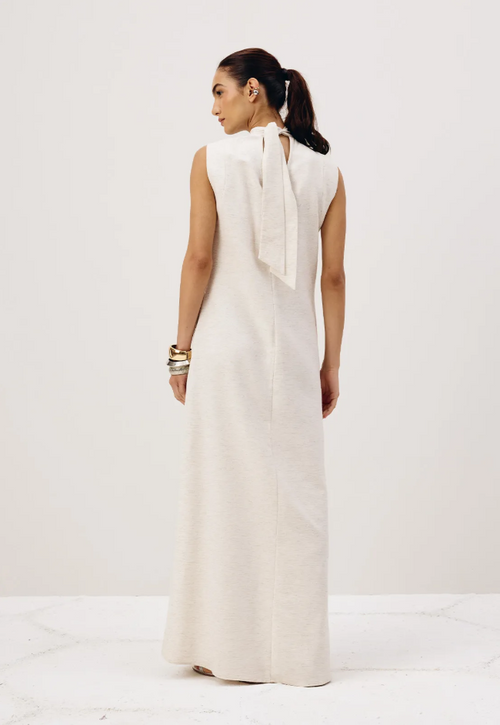 High Neck Embroidered Dress