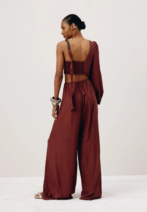 Open Waist Jumpsuit W Chain
