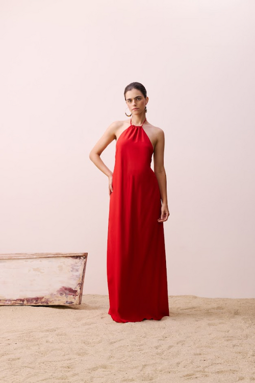 Deep Back Neckline Dress