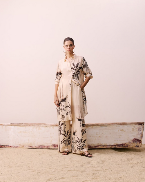 Elastic Waist Wide Leg Pants