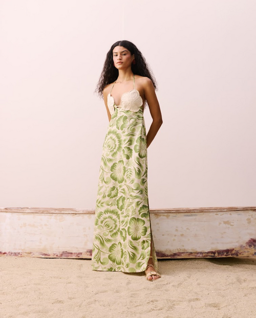Flower Bra Rope Detail Dress