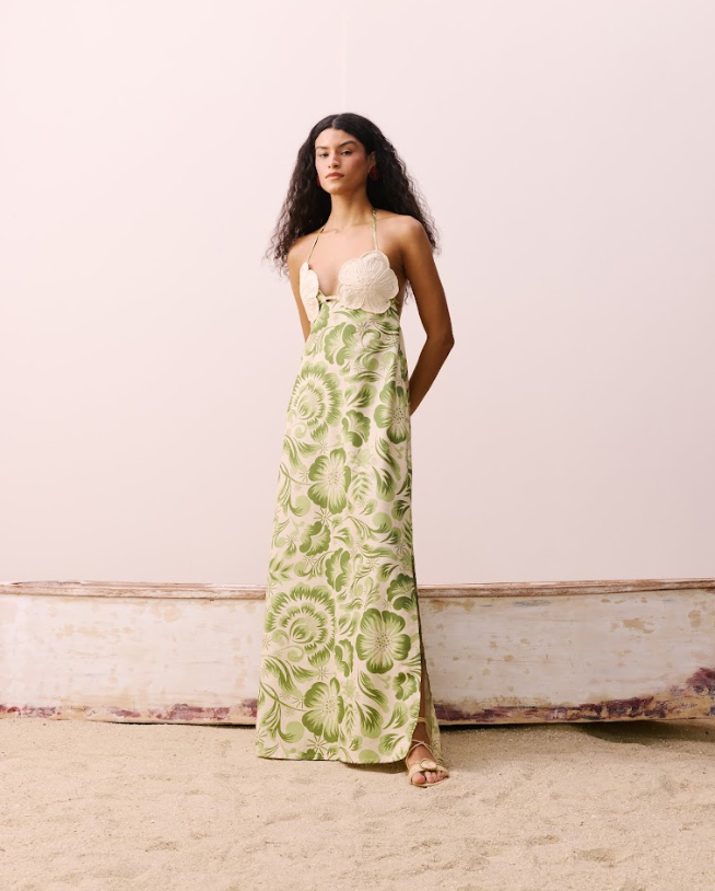 Flower Bra Rope Detail Dress