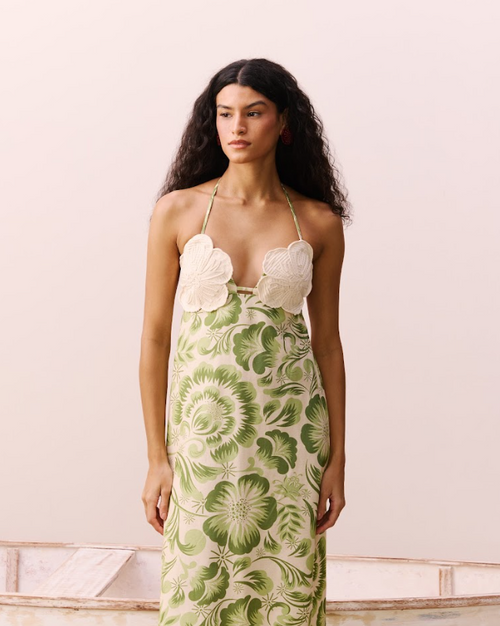 Flower Bra Rope Detail Dress