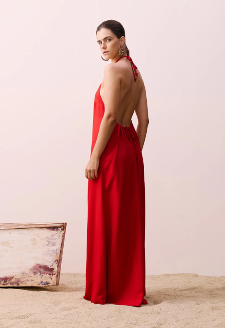 Deep Back Neckline Dress