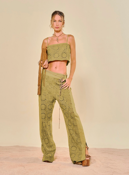 Cropped Embroidered Blouse