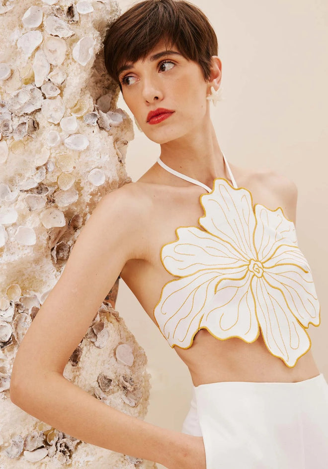 Flower Cropped Top