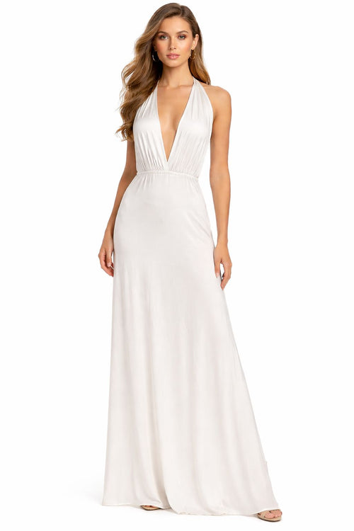 HALTER NECK LONG DRESS