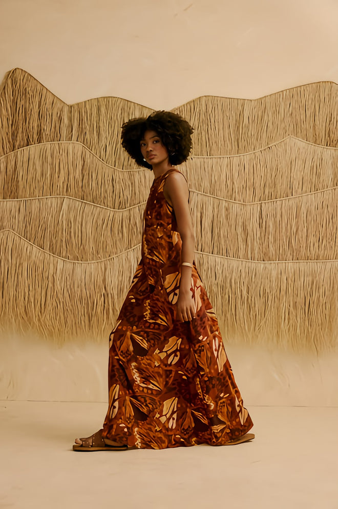 LONG DRESS W WAIST DETAIL