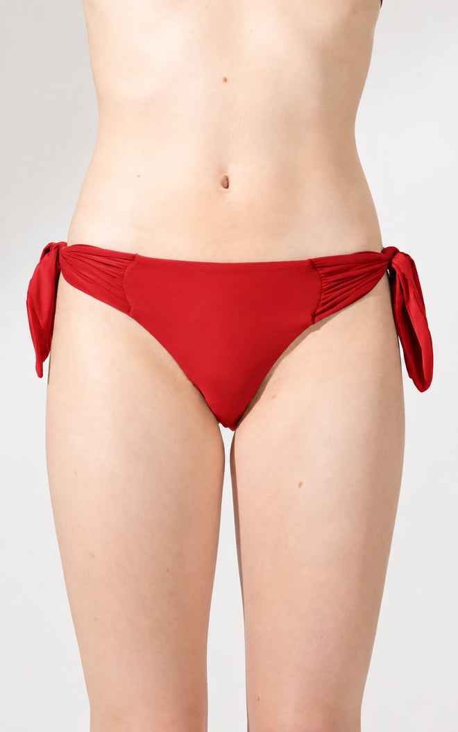 Ruched Handkerchief Panties - Red