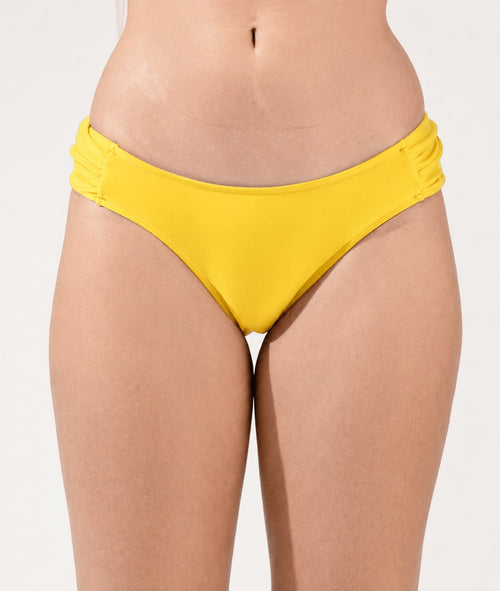 Calca Franzida Bottom - Yellow