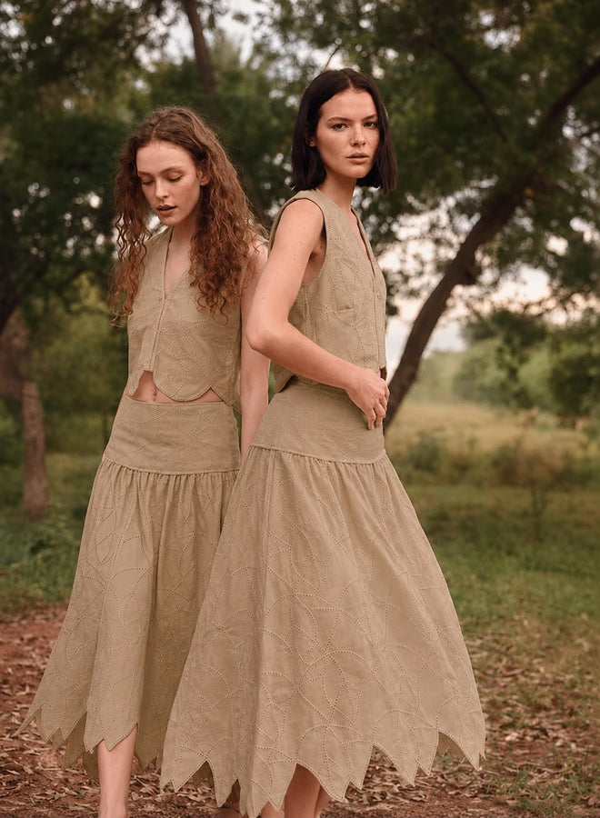 PEACE SKIRT BEIGE