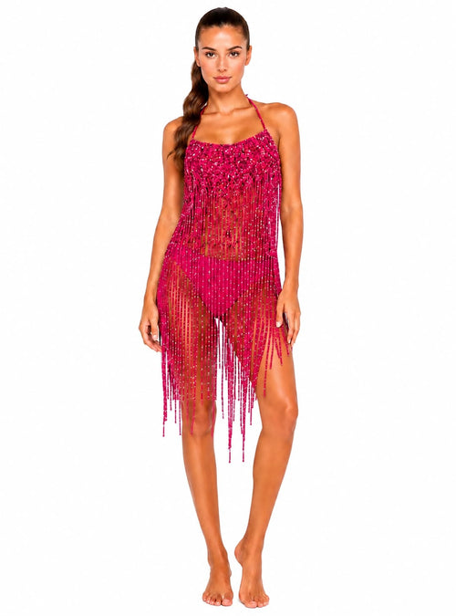 Maya Macrame Dress Pink