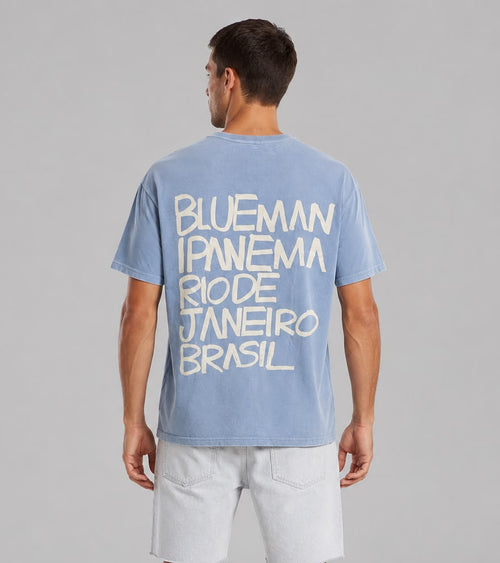 Handwriting T-Shirt Blue