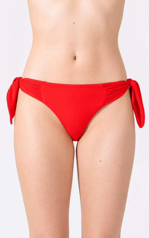 Ruched Handkerchief Panties - Red