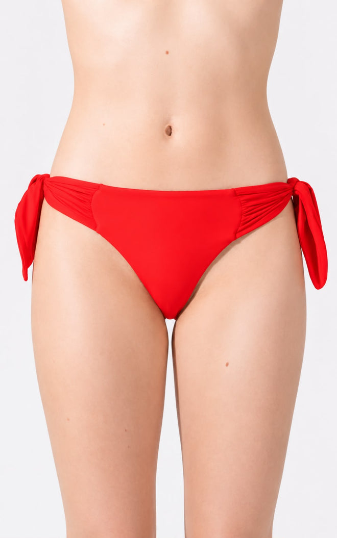 Ruched Handkerchief Panties - Red