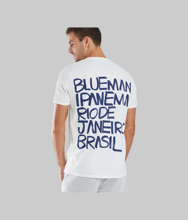 Handwriting T-Shirt Blue