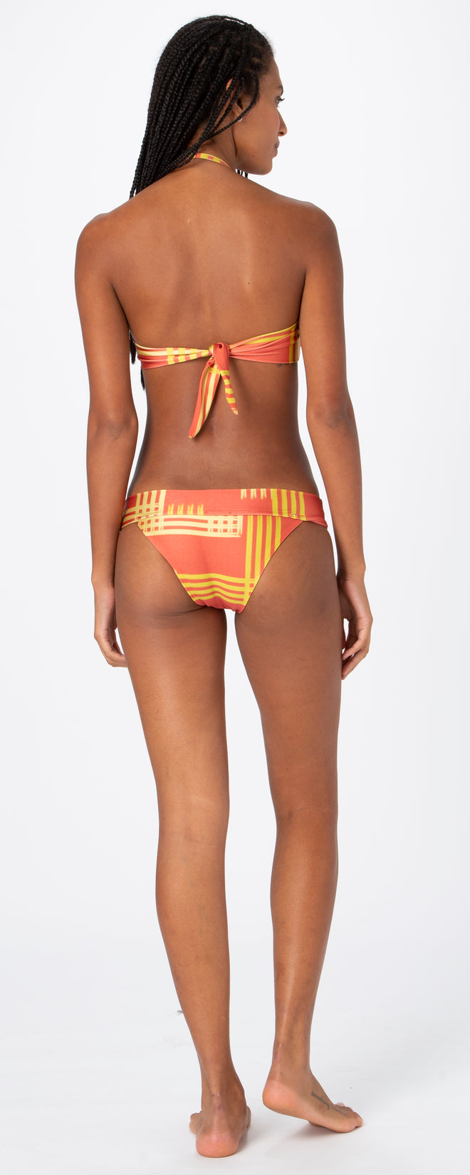 Graphic Bandeau Bikini - Yellow/orange
