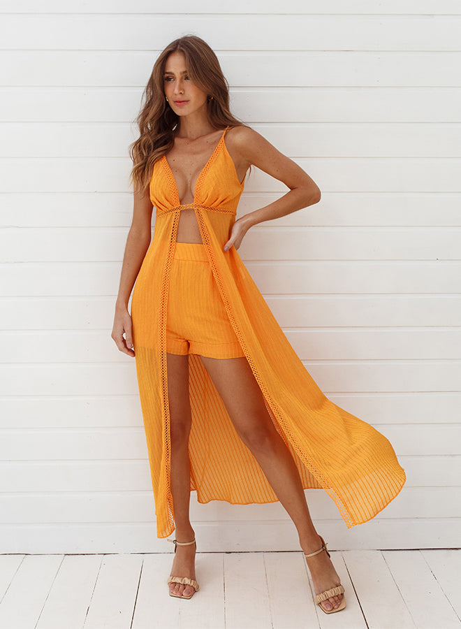 Long Blouse Set Orange