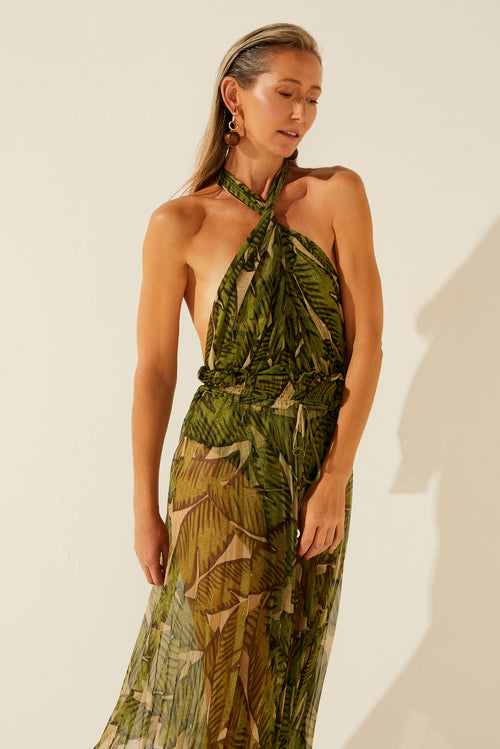 Crochet Foliage Midi Skirt