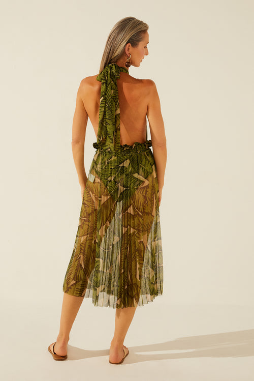 Crochet Foliage Midi Skirt