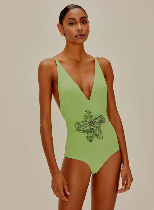 Iris Flower Swimsuit