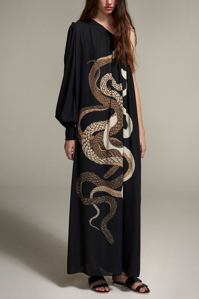 One Shoulder Printed Dress - Yukio Summer 21 Collection
