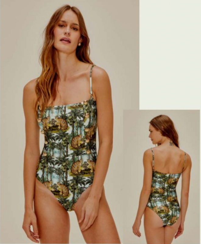 Straps Swimsuit Botanical Art