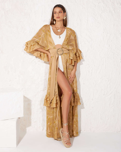Open Kaftan with Bodysuit