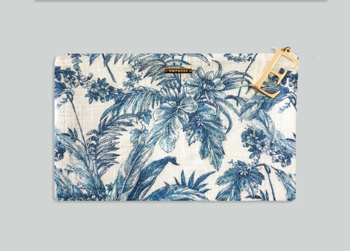 Beach Clutch - Tropical  Indigo